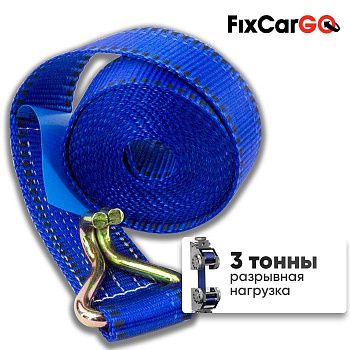 Лента стяжная 50 мм. 3 т. 6 м. с крюком